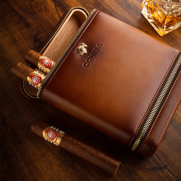 Cohiba Leather Cedar Lined 2 Tube Cigar Case – Yauoso