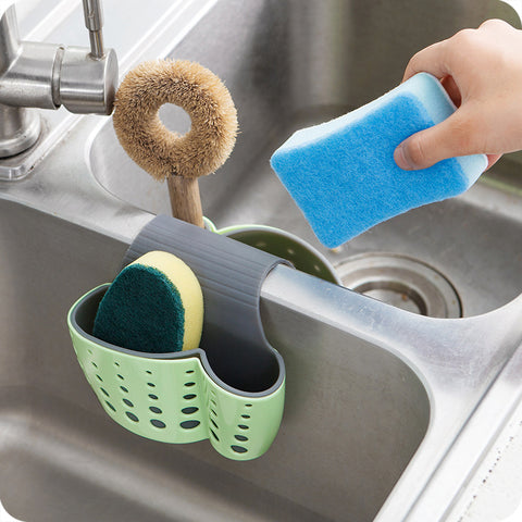 Sponge Holder for Kitchen Sink, Kitchen Sink Caddy, ABS Plastic